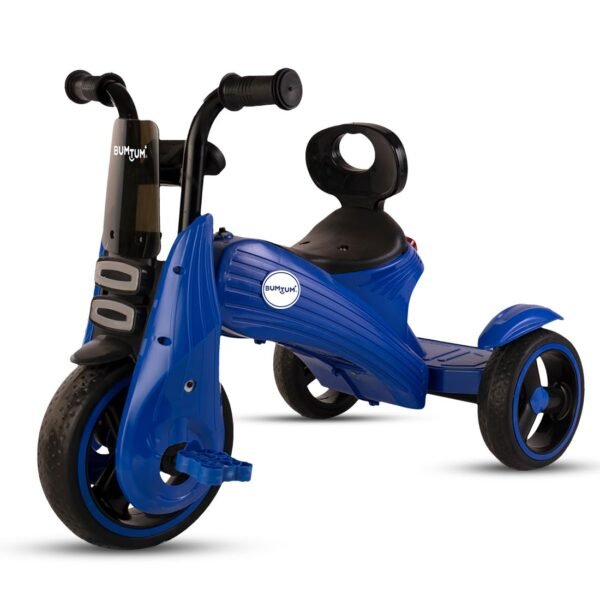BUMTUM Baby Edge Tricycle with Handle | Baby Tricycle for Kids | Baby Tricycle for 2 Years to 5 Years Kids & Toddlers | Pedal Tricycle & 3 Wheel - Blue
