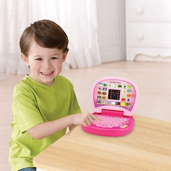 Wembley Kids Computer Toy Baby Laptops for Kids 1 2 3-6 Years Activity Electronics Number & Alphabet Charts for Kids Learning Educational Toy with Sound and Music - BIS Approved (Pink) (Pink) - Image 2
