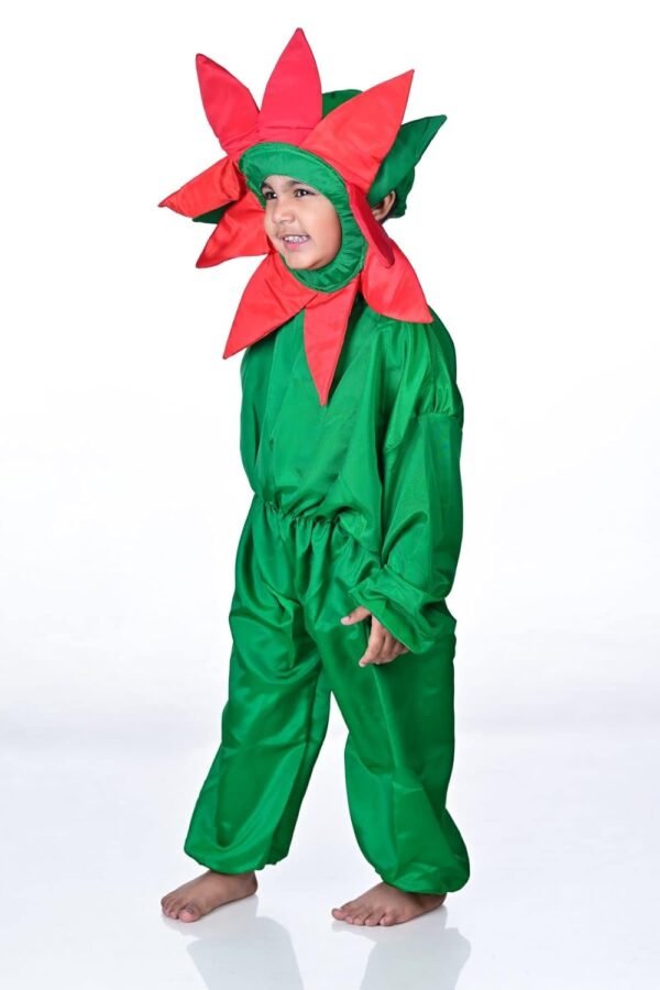 BookMyCostume Red Flower Kids Fancy Dress Costume 6-7 years - Image 5