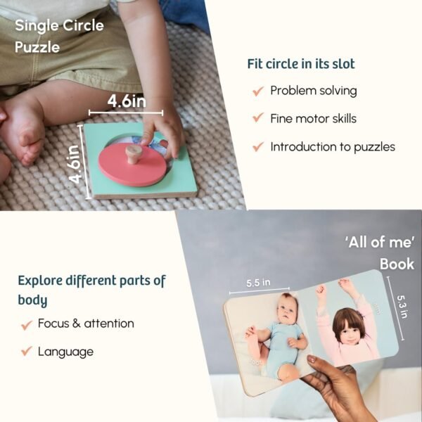 Curious Cub Montessori Learning Wooden Baby Toys | Box 4: 7+ Months | Montessori Toys For 7+ Months |Early Child Development,Sensory Toy & Fine Motor Skills|New Born Baby Toy|Gifts For New Born Babies - Image 5