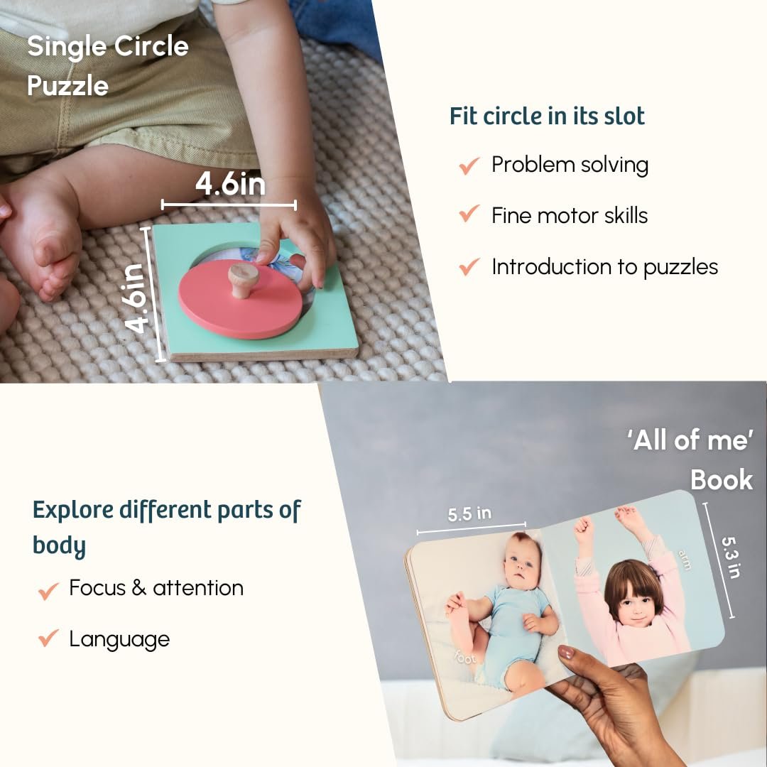 Curious Cub Montessori Learning Wooden Baby Toys | Box 4: 7+ Months | Montessori Toys For 7+ Months |Early Child Development,Sensory Toy & Fine Motor Skills|New Born Baby Toy|Gifts For New Born Babies - Image 5