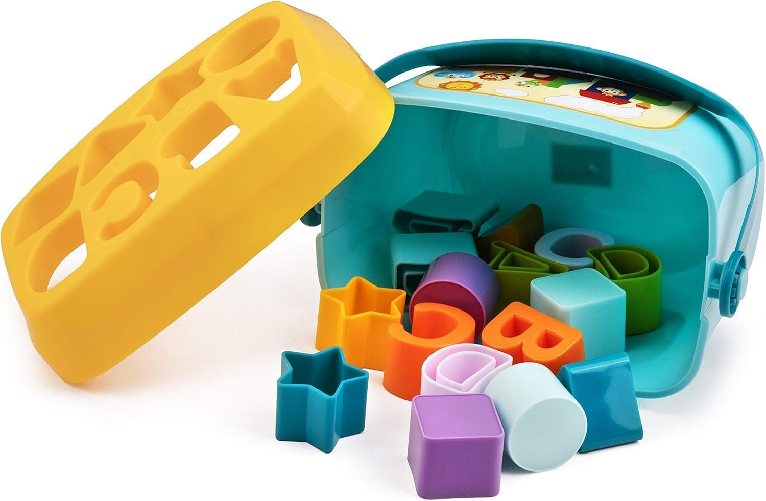 KHAMOSH TRADERS™ Educational Activity Shape Sorter Baby and Toddler Toy, ABC and Shape Pieces, Colors Sorting Shape Game, Bucket Block Learning Toys for Kids - Image 4