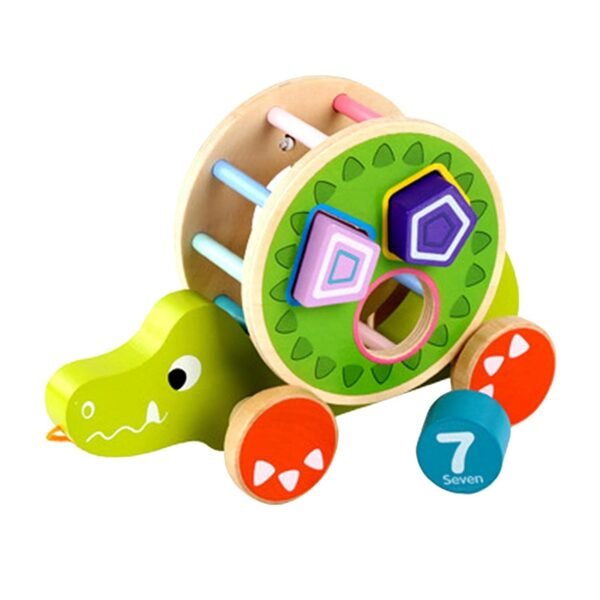bnf® Wooden Trailer Toy Creative for Kids Age 0-3 Years Crocodile Baby | Toys for Baby | Developmental Baby Toys