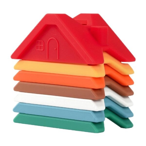 bnf® Silicone Stacking Toys Fine Motor Skills Educational Toy for Children Red Baby | Toys for Baby | Developmental Baby Toys - Image 3