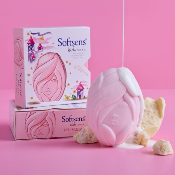Softsens Kids Princess Soap| Grade 1 Soap| Infused Shea Butter & Milk Cream |Dermatologist Tested| Shape Soap (75g) - Image 4