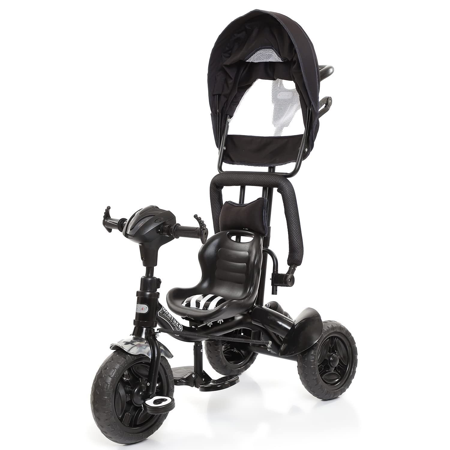Fun Ride Kids Tricycle Panther 3 in 1 Plug and Play Musical Trike - Parental Control Handle for 1.5 to 5 Years with Safety Handle for Boys and Girls - (Weight - Upto 25 Kg) Black - Image 3