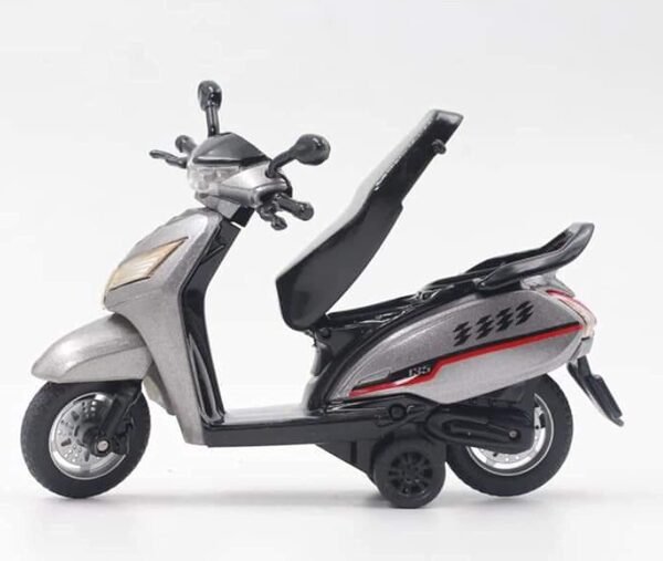 Amazing Pull Back Bestiva (Activa) Toy Scooter For Kids.|With Openable Seat & Movable Handle Feature.|Beautiful Design.|Rear Wheel Suspension Moves.|Miniature Scaled Models. (Blue Color) - Image 4