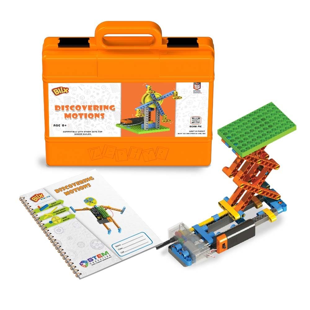 Blix Robotix - Discovering Motions, Science Kit, Educational DIY Building Set, Construction Toys, STEM Toys for 9+ Years Boys and Girls