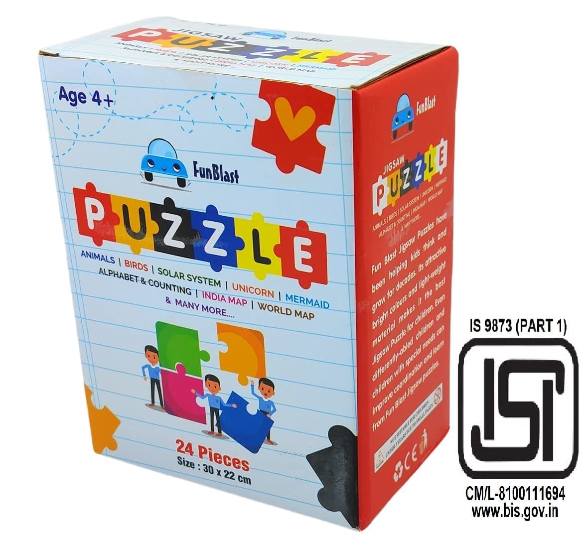 FunBlast India Map Jigsaw Puzzle - Educational and Learning Toy for Boys and Girls, Floor Puzzle for Kids of Age 3-5 Years - 24 Pcs (Multicolor) - Image 5