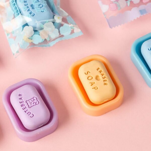 Nehuu Creation Mini Soap Eraser Rubber for Kids Girls Boys Childern- Birthday Return Gift, Pack of 2 Classroom Rewards | Non Dust Eraser | Birthday Return Gift | School College Stationery Suppliers