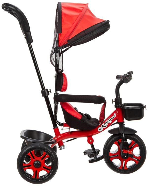 Tricycle for Kids with Canopy and Comfort Seat - The Parents Choice for 1-5 Years Old, 30kg Max, Luxurious & Durable Trike. Advanced Parental Control Handle and Safety Belt, Red - Image 2