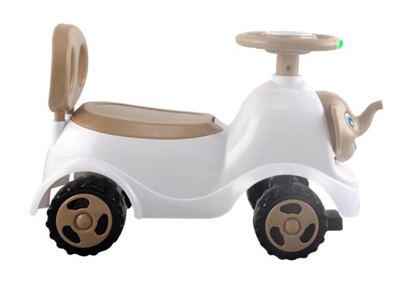 JoyRide Brown Elephant Ride-On Baby/Kids Ride for Boys & Girls 1-3 Years with Light Horn Storage Compartment (Brown) - Image 4