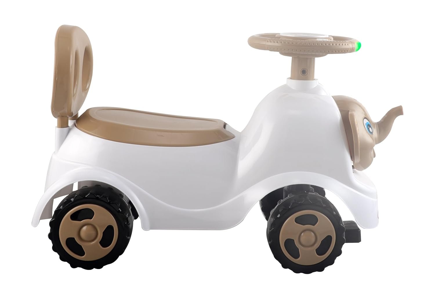 JoyRide Brown Elephant Ride-On Baby/Kids Ride for Boys & Girls 1-3 Years with Light Horn Storage Compartment (Brown) - Image 4
