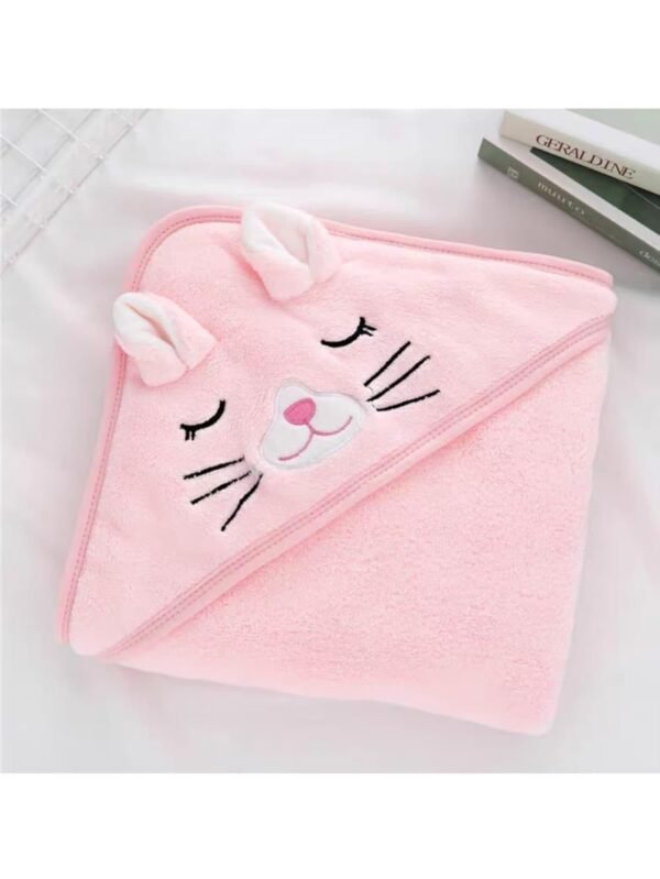 Baby Hooded Towel, Soft and Hypoallergenic Baby Bath Towels with Hood for Toddler Infant Newborn, Large and Absorbent Toddler Towels for Baby Boy Girl (31 x 31 inch) (Orange) - Image 4