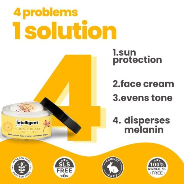 Tuco Kids Handmade Soap (75gx3) & Saffron Face Cream & Sunscreen (50g), Everyday Use for Ages 3+ Kids, Paraben & Sulphate Free - (Combo Pack of 4) - Image 2