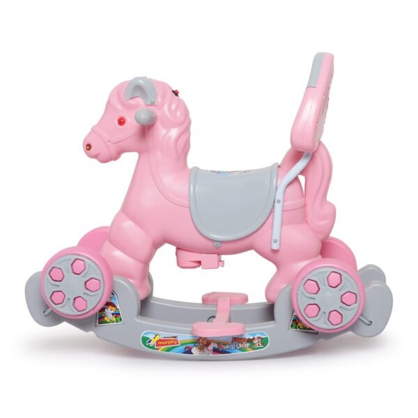eHomeKart Rocking Horse Ride On for Kids - Murphy Super 2-in-1 Horse Rocker Cum Ride On Toy with Backrest - Ideal Age - 1 Year to 3 Years, Weight Supported - Upto 25 KG (Pink) - Image 6