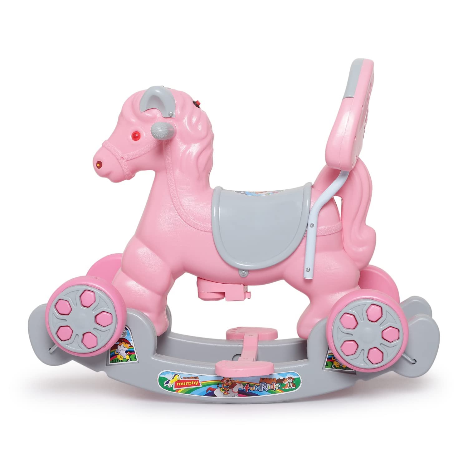 eHomeKart Rocking Horse Ride On for Kids - Murphy Super 2-in-1 Horse Rocker Cum Ride On Toy with Backrest - Ideal Age - 1 Year to 3 Years, Weight Supported - Upto 25 KG (Pink) - Image 6