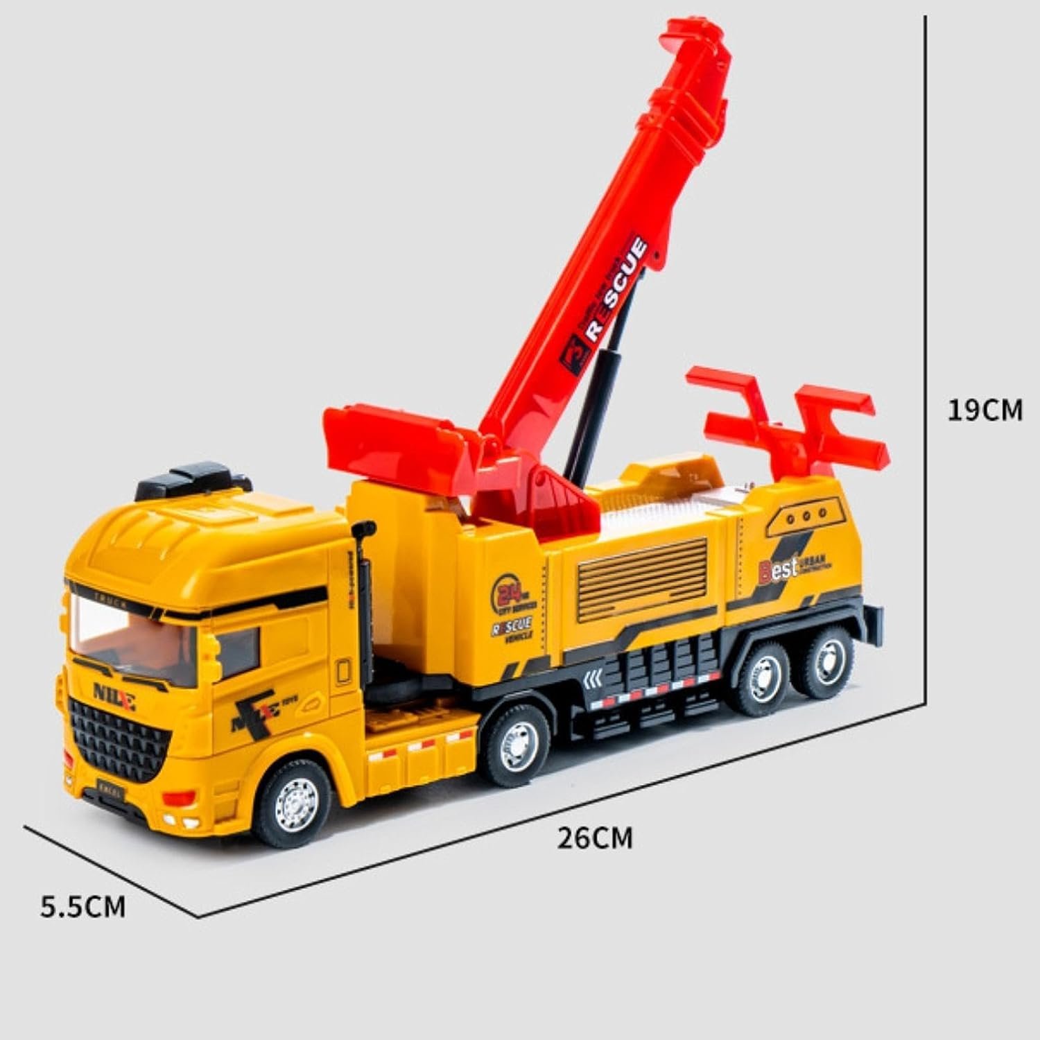 BNF® Friction Powered Vehicle Pull Back Car Model for Children 3-7 Years Old Boys A|Toys & Hobbies | Diecast & Toy Vehicles | Cars, Trucks & Vans |1 Friction Powered Crane Truck Toy - Image 3