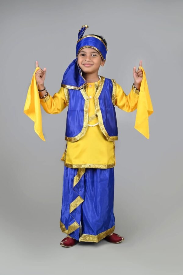 BookMyCostume Punjabi Folk Dance Costume Bhangra for Boys and Men 6-7 years - Image 2