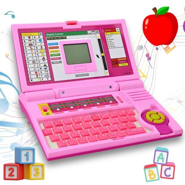Cable World Educational Laptop Computer Toy Educational Computer for Kids Above 3 Years - 20 Fun Activity Learning Machine, Now Learn Letter, Words, Games, Mathematics, Music, Logic, Memory Tool,Blue - Image 6