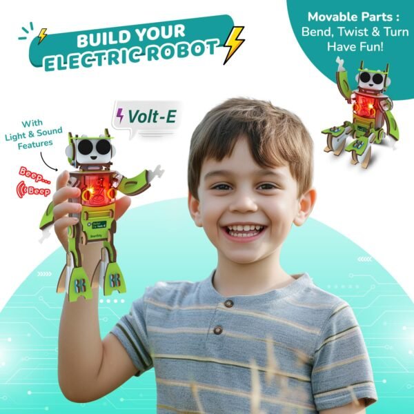 Smartivity Electricity Kit for Kids 8-14 Years Old I 8+ Circuit Experiments & DIY Electric Robot with Light and Sound | Science Project Kit I Birthday Gift Boys & Girls 8-9-10-11-12-13-14 Years - Image 2