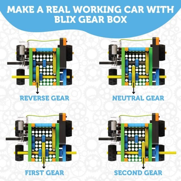 Blix Robotix - Gears Box, Science Kit, Educational DIY Building Set, Construction Toys, STEM Toys for 9+ Years Boys and Girls - Image 4