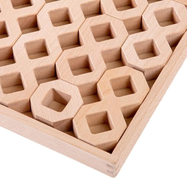 Lyla Wooden Building Blocks Puzzle Toys for Birthday Gift Boys Girls 4-8 Year Old Style C - Image 4