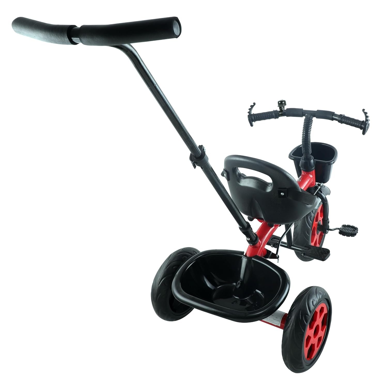 Pluto Tricycle for Kids Trike | Tricycle for Kids with Parental Control | Cycle for Kids 1-4 Years | Baby Cycle | Bicycle for Kids with Storage Basket, Cushion Seat and Seat Belt TZ-548 (Red) - Image 4