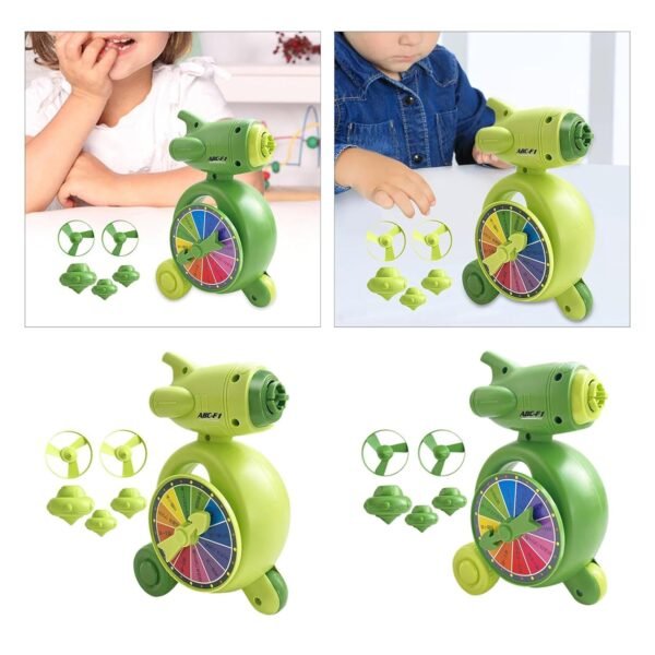 Toy 5 in 1 Gyro Toy Versatile Whistle Toy Gyro Toy for Girls Boys Indoor Outdoor Light Green - Image 6