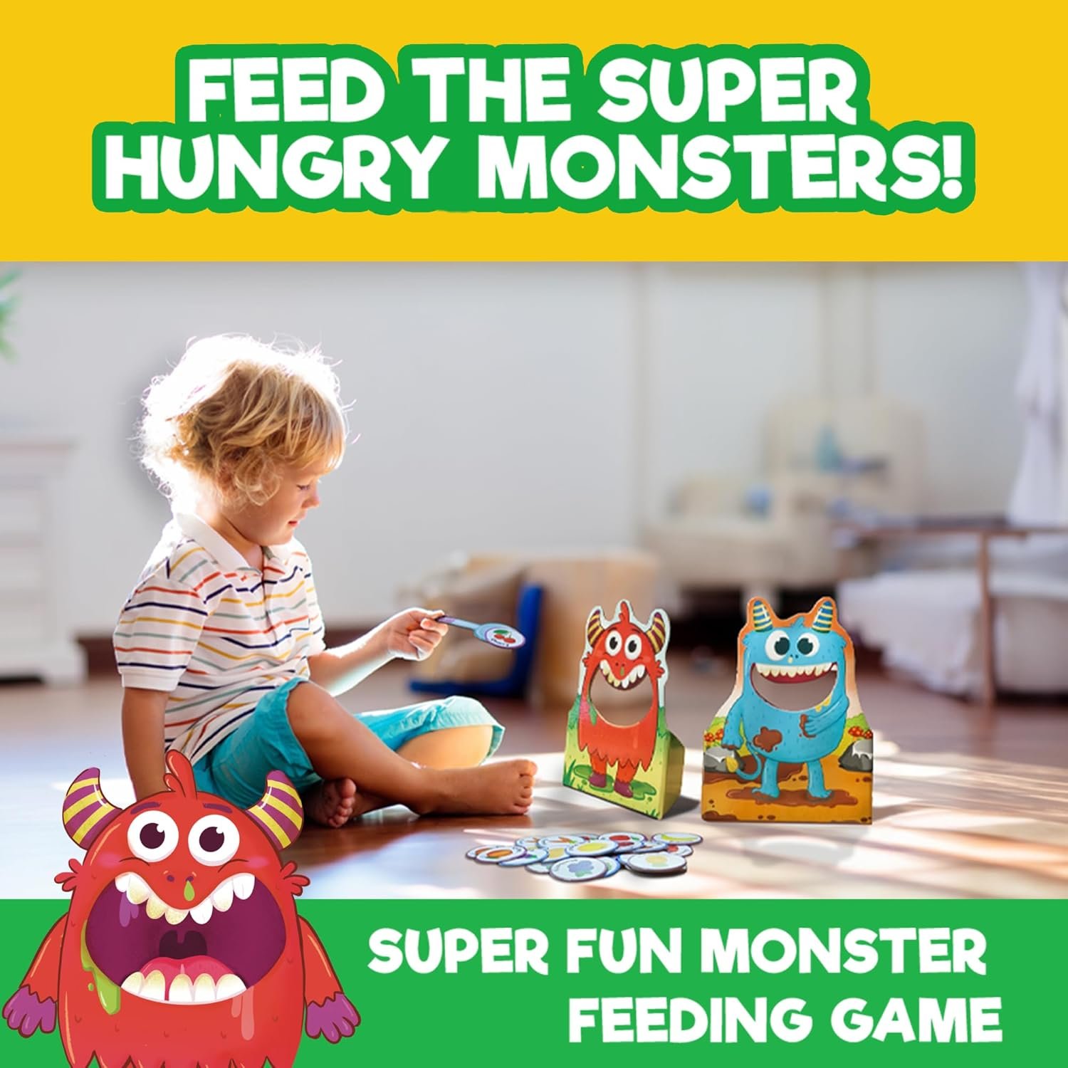 Einstein Box Feed The Monster Game for Kids 2-5 Years Old | Toys & Gifts for Boys & Girls | Learning & Education Games | Birthday Gift for Ages 2,3,4,5 - Image 2