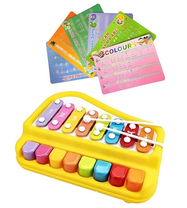Fun Express 2 in 1 Baby Piano Xylophone Toy - 8 Multicolored Key Keyboard Xylophone Piano for Toddlers 1-3 Years Old | Preschool Educational Musical Learning Instruments Toy for Baby Kids Girls Boys - Image 4