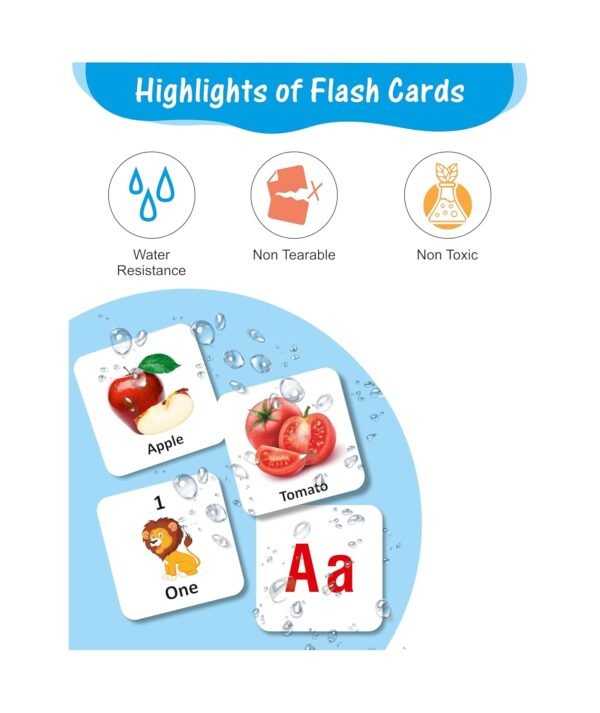 Gurukanth® Premium All in One Flash Cards Book for Kids Toys for 1-6 Years Old Boy and Girls (Laminated Non-Tearable Board flashcards - Water Proof) | abcd Early Learning Educational Montessori Toy for 1 2 3 4 5 6 + Year Old Baby | Return gifts for birthday party for kids - Image 4