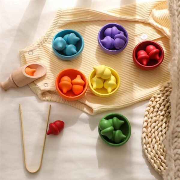 bnf® Balls in Cups Montessori Toy Wooden Sorter Game for Children Baby Boys Girls - Image 6