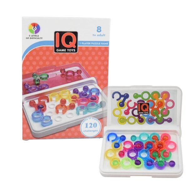 WireScorts IQ Link Game Toy, Travel Game for Kids and Adults, Brain Game Iq Games with 120 Challenges - Multicolor
