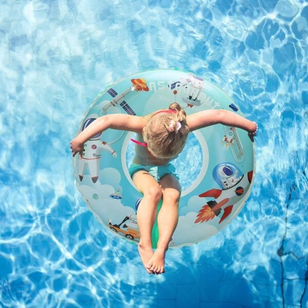 Unicorn Swim Ring Rainbow Horse Pool Swim Ring Naruto Pool Inflatable Water Ring Toys for Kids and Adults - (80 CM, Happy Summer) - Image 6