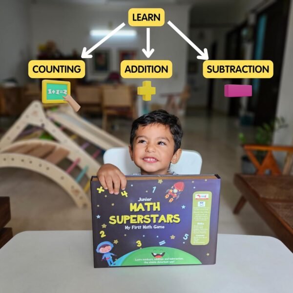 CocoMoco Kids Math Superstars My First Math Game For Kids, Maths Toys For 3-8 Year Olds, Counting Toys For Toddlers, Black - Image 4