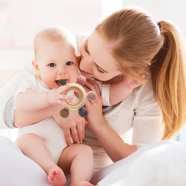 Baby Teething Toys for 0-6 6-12 Months, BPA Free Baby Teether Sensory Toys for Babies 0 3 6 9 12 18 Months, Newborn Infant Toys Gifts for 1 One Year Old Baby Boys Girls (Multicolor) - Image 2