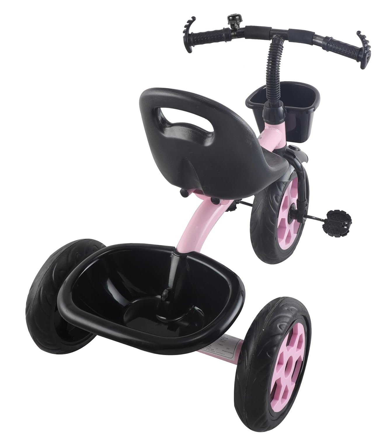 Pluto Lite Tricycle for Kids | Cycle for Kids 1-4 Years | Baby Cycle | Bicycle for Kids with Storage Basket, Cushion Seat and Seat Belt TZ-547 (Pink) - Image 4