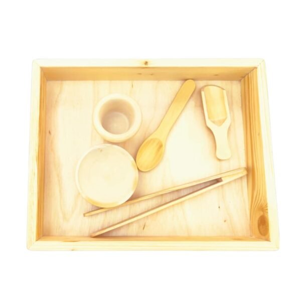 KEANE Creations Sensei Sense| Montessori Wooden Sensory Toys for Kids Set of 6 | Sensory Activities Made Fun with a Wooden Tray and 5 Tools | Activity Toys for Age 2 to 6 Years