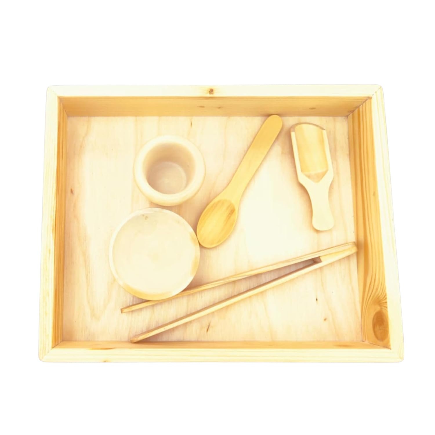 KEANE Creations Sensei Sense| Montessori Wooden Sensory Toys for Kids Set of 6 | Sensory Activities Made Fun with a Wooden Tray and 5 Tools | Activity Toys for Age 2 to 6 Years