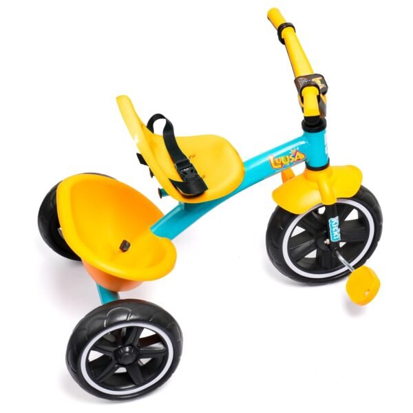 Luusa® Kick TRICYCLES for Kids | Kids Tricycle with Adjustable Seat Belt and Safety Features | Durable Frame | Suitable for Ages 1-5 Years | Multiple Colors Made in India (Yellow) - Image 3