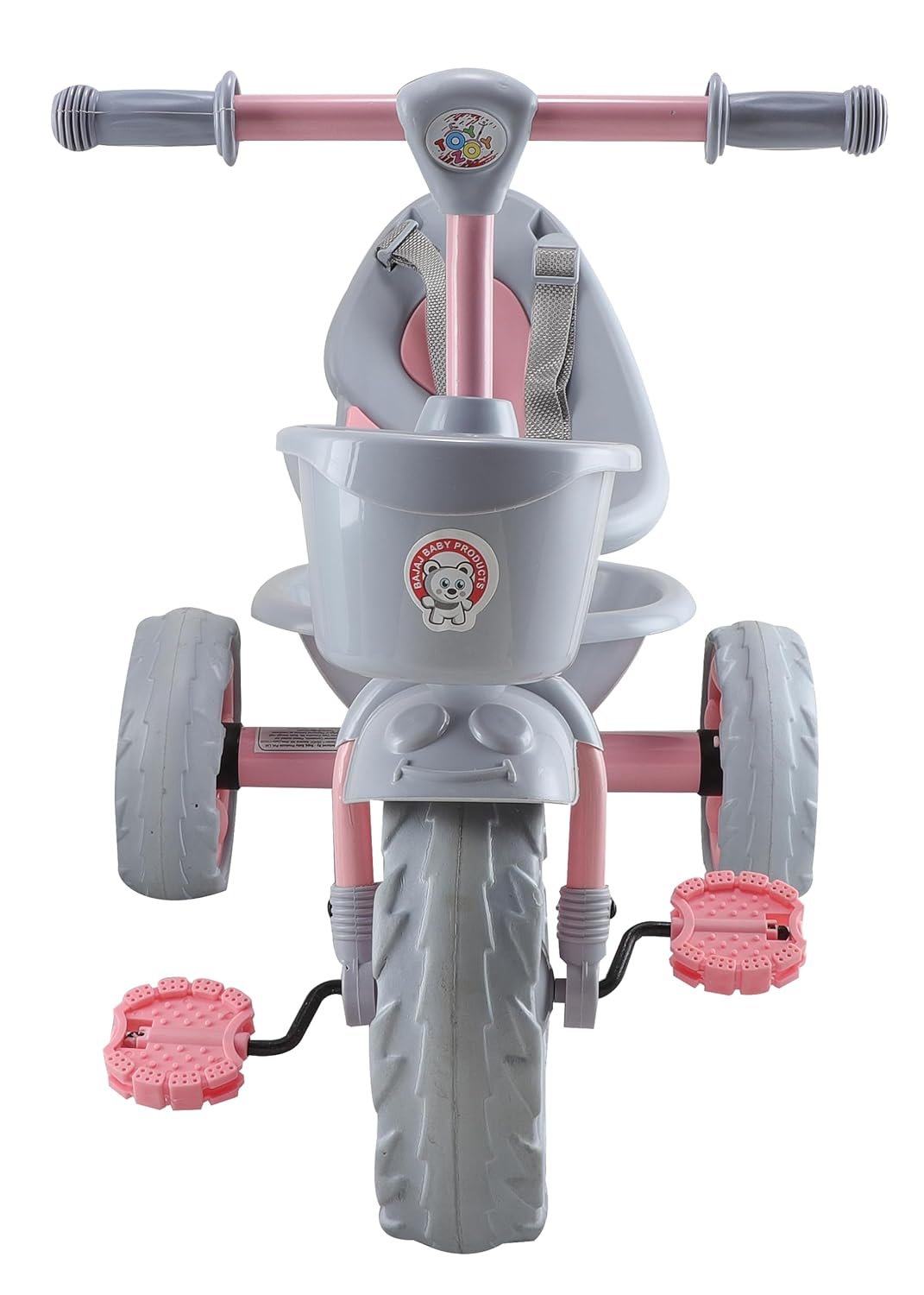 JoyRide Pink Cruiser Premium Cycle for Kids Cycle 2-5 Years -Boy&Girl- Baby Cycle | Bike for Kids with Eva Wheel,Safety Belt &Basket for Toys -Tricycle 30Kg Capacity (Basic Trike, Pink) - Image 4