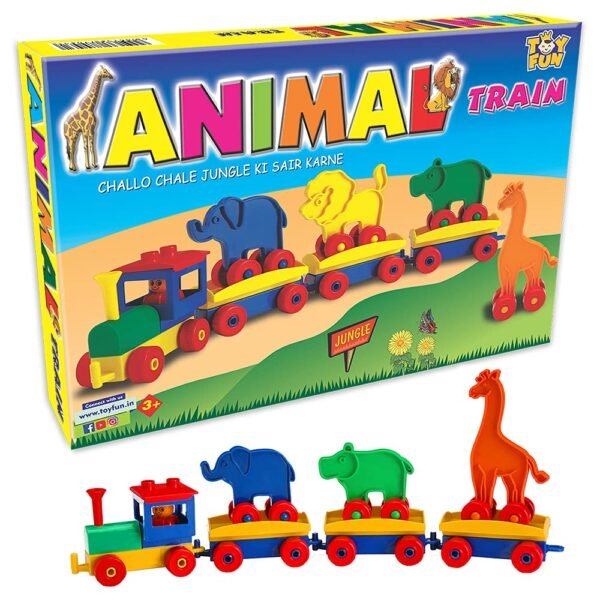 TOY FUN Animal Train Set Building Blocks Set for Kids Age 3 Years and Above
