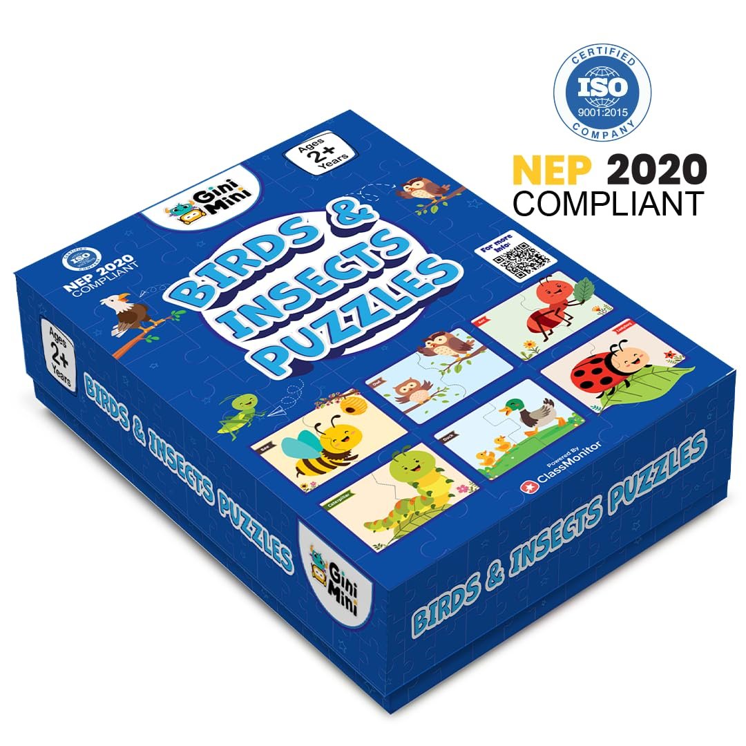 Birds & Insects Puzzle for Kids 2 3 4 5 Years | Educational 2 Piece Puzzle for Memory & Motor Skills | Return & Birthday Gifts for Boys & Girls - Image 5