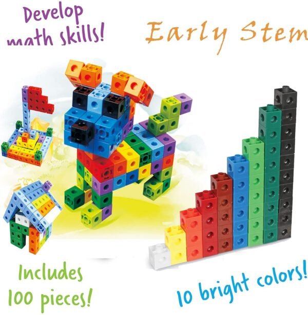 Smart Activity Cube Mathematics Low Base Blocks Fun and Learning Blocks for Kids,Block Game for 3-8 Years Old Kids Boys & Girls - Multi Color - Image 5
