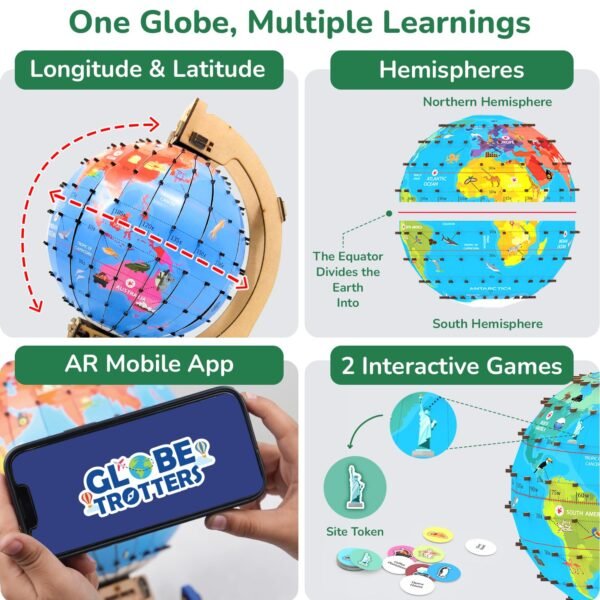 Smartivity Globe Explorer I AR Based Toy for Kids 8-14 Years Old | 1000+ Facts About Animals, Monuments, Places & More I Birthday Gift for Boys & Girls I DIY STEM Educational Science Toy for Kids - Image 3