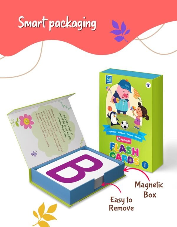 Flash Cards for Kids Learning Toys | Alphabet, Numbers, Colours and Shapes Flashcards | Activity Cards for 1-6 Years Old Kids | 64 Non Tearable Cards - Image 6