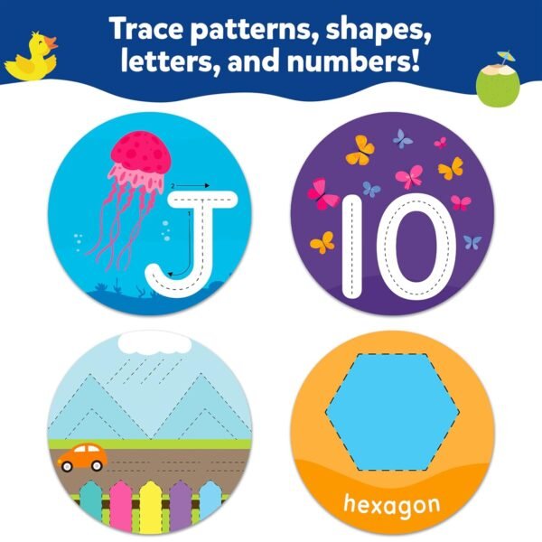 Skillmatics Write & Learn Cards for Toddlers - Letters, Numbers, Patterns & Shapes, Preschool Learning, Includes Markers & Reusable Cards, Gifts for Kids Ages 3, 4, 5, 6 - Image 5