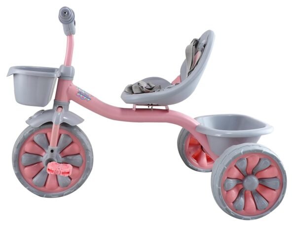 JoyRide Pink Cruiser Premium Cycle for Kids Cycle 2-5 Years -Boy&Girl- Baby Cycle | Bike for Kids with Eva Wheel,Safety Belt &Basket for Toys -Tricycle 30Kg Capacity (Basic Trike, Pink) - Image 3