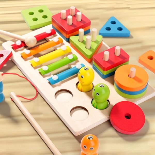 bnf® Wooden Sorting Stacking Toy Preschool Toy for Boys Girls Preschool Kids Boys - Image 2